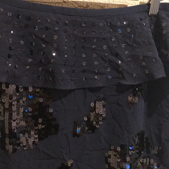 DKNY Sequin Sz 10 peplum skirt navy - Picture 2 of 2